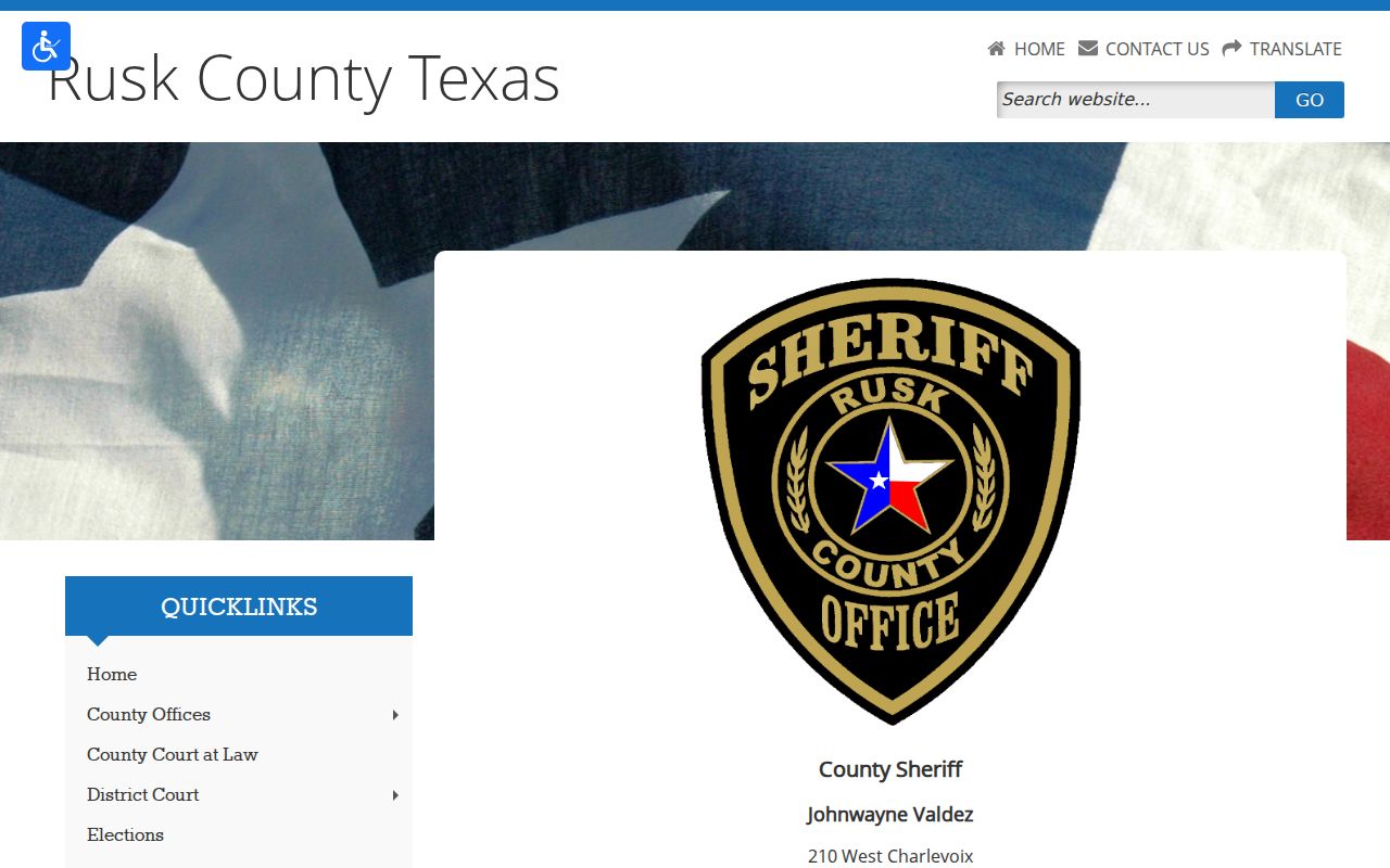 Rusk County Sheriff criminal records and inmate links